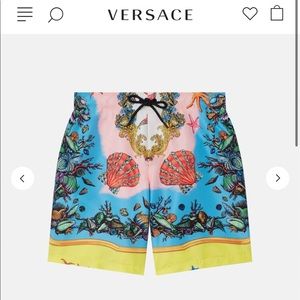 TRÉSOR DE LA MER PRINT LONG SWIM SHORTS